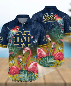 Notre Dame Fighting Irish NCAA Floral All Over Printed Classic Hawaiian Shirt