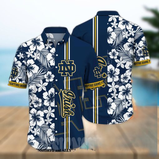 Notre Dame Fighting Irish NCAA Floral Full Printing Hawaiian Shirt