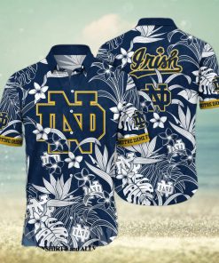 Notre Dame Fighting Irish NCAA Flower 3D Hawaiian Shirt