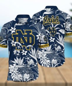 Notre Dame Fighting Irish NCAA Flower 3D Hawaiian Shirt