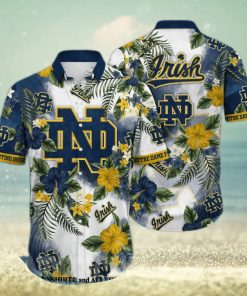 Notre Dame Fighting Irish NCAA Flower Full Print 3D Hawaiian Shirt