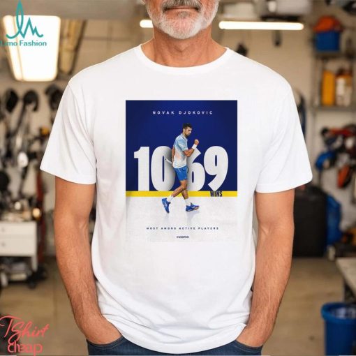 Novak Djokovic 1069 Wins Most Among Active Players Classic T Shirt