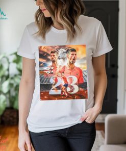 Novak Djokovic Goat 23 Grand Slam Titles Tennis Fan T Shirt