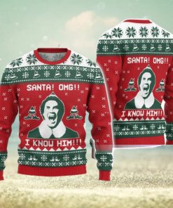 OMG Santan I Know Him Elf Movie Ugly Christmas Sweater Funny Christmas Gift