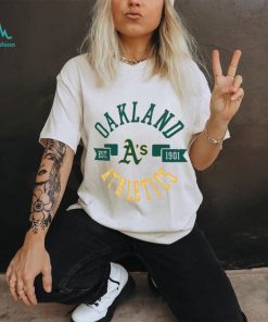 Oakland Athletics G III 4Her by Carl Banks White City Graphic Fitted T Shirt