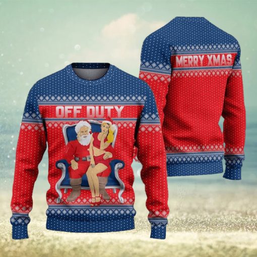 Off Duty Ugly Christmas Sweater Knitted Gift For Men And Women