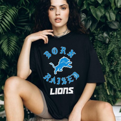 Official Detroit Lions Born X Raised Unisex T shirt