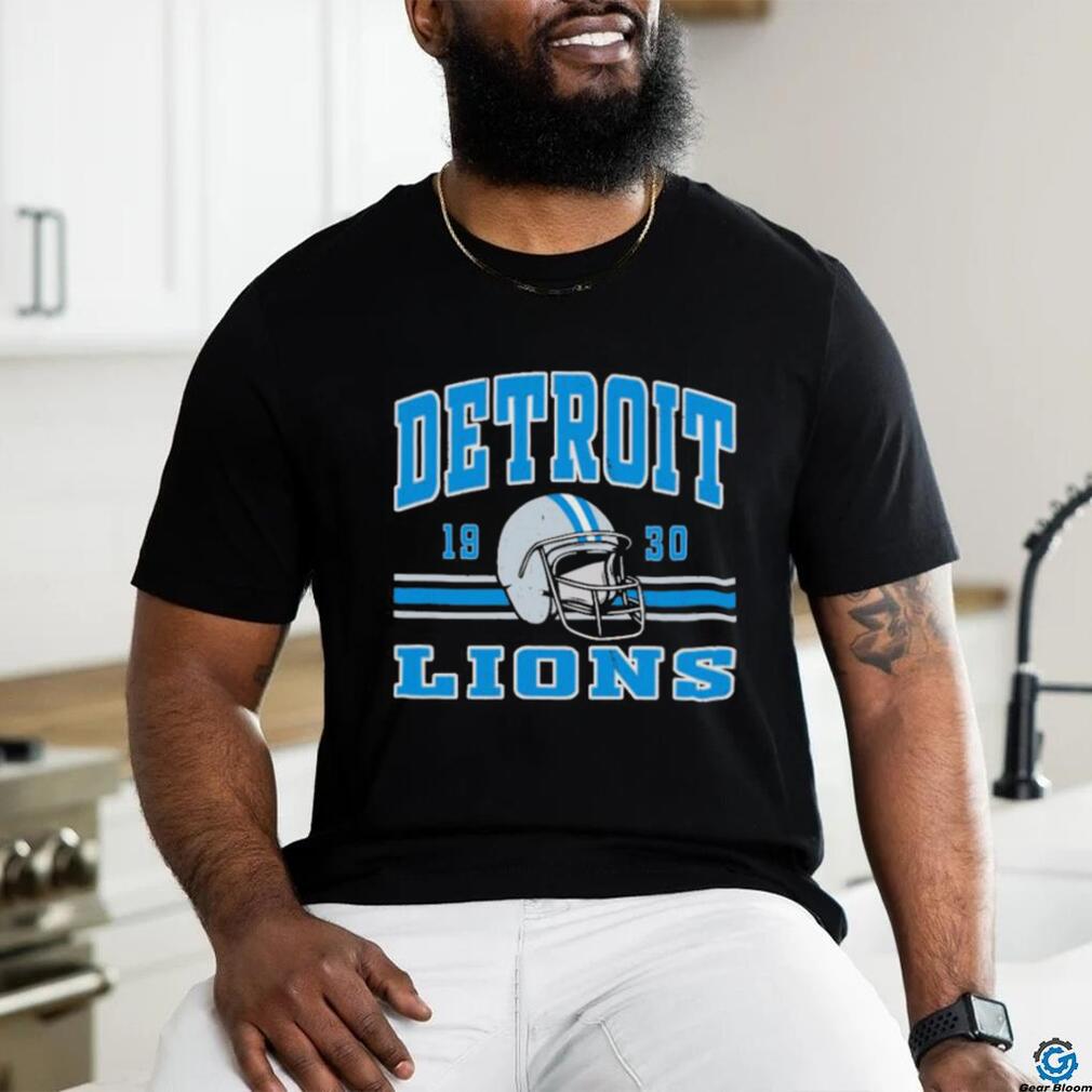 Detroit Lions Neutral Colour Logo Long Sleeve T-Shirt - Mens