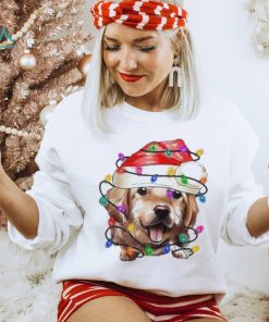 Official Dog Lover Raglan Christmas Lights T Shirt