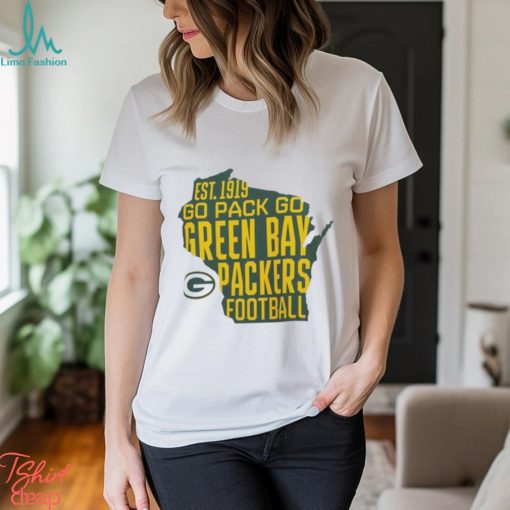 Official Green Bay Packers Fanatics Branded White Big & Tall Hometown Collection Hot Shot Shirt