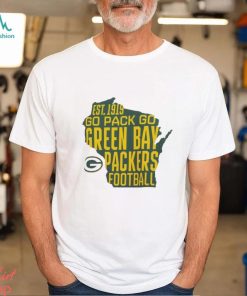 Official Green Bay Packers Fanatics Branded White Big & Tall Hometown Collection Hot Shot Shirt