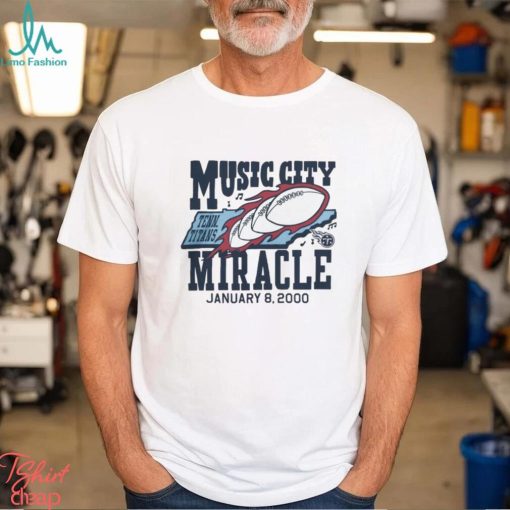 Official Homage Nfl Tennessee Titans Music City Miracle T Shirt