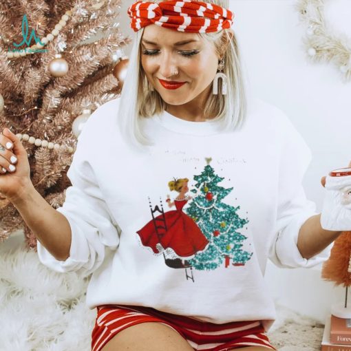 Official a Very Merry Christmas Girl Christmas Tree T shirt