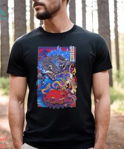 Official cavitycolors godzilla mothra and king ghidorah millennium era shirt