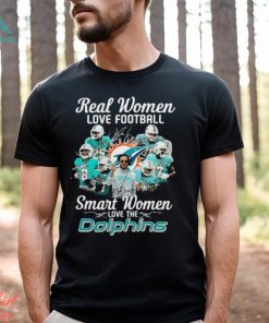 Real Women Love Football Smart Women Dolphins Miami Shirt - Limotees