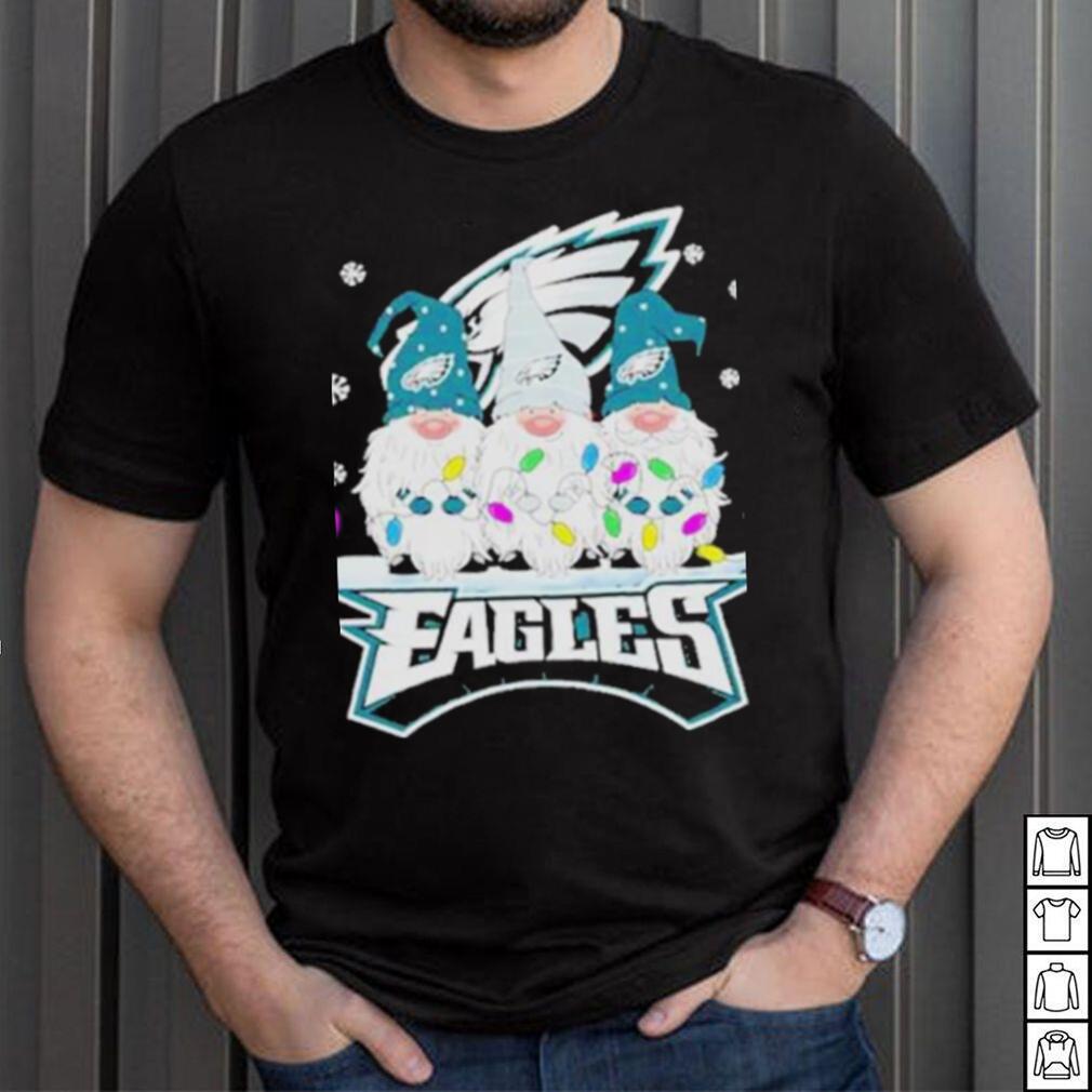 Official philadelphia eagles football gnomes christmas 2023 shirt