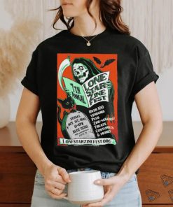 Official skeleton 7th annual lone star zine fest shirt