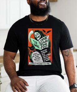 Official skeleton 7th annual lone star zine fest shirt