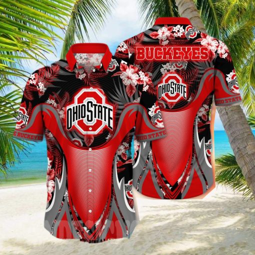 Ohio State Buckeyes NCAA Floral Tropical All Over Printed Classic Hawaiian Shirt