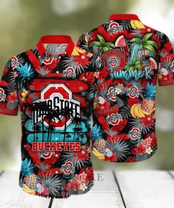 Ohio State Buckeyes NCAA Floral Unisex All Over Printed Hawaiian Shirt