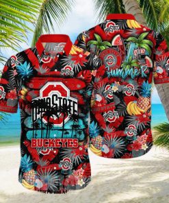 Ohio State Buckeyes NCAA Floral Unisex All Over Printed Hawaiian Shirt