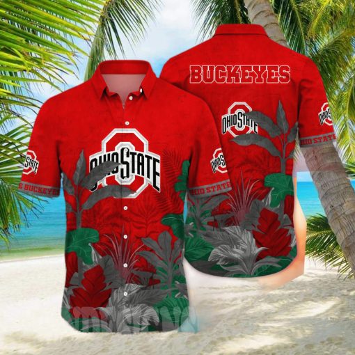 Ohio State Buckeyes NCAA Flower All Over Print Classic Hawaiian Shirt