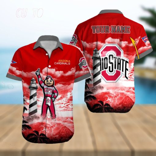 Ohio State Buckeyes NCAA Hawaiian Shirt Logo Fans Gift Beach For Men And Women Custom Name