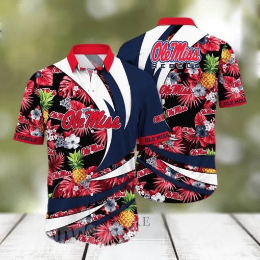 Ole Miss Rebels NCAA Floral Classic Full Printed Hawaiian Shirt