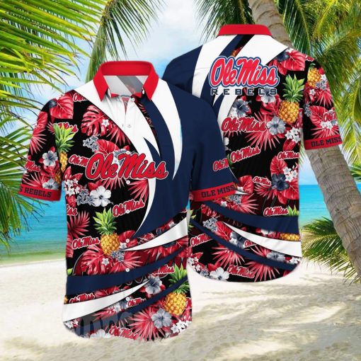 Ole Miss Rebels NCAA Floral Classic Full Printed Hawaiian Shirt