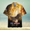 SSLR Hawaiian Shirt for Men Flamingo Short Sleeve Casual Button Down Shirts Summer Beach Shirt