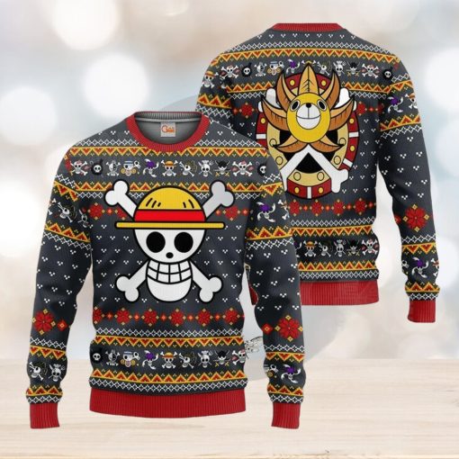 One Piece Straw Hat Priate Symbol Ugly Christmas Sweater Xmas Gift