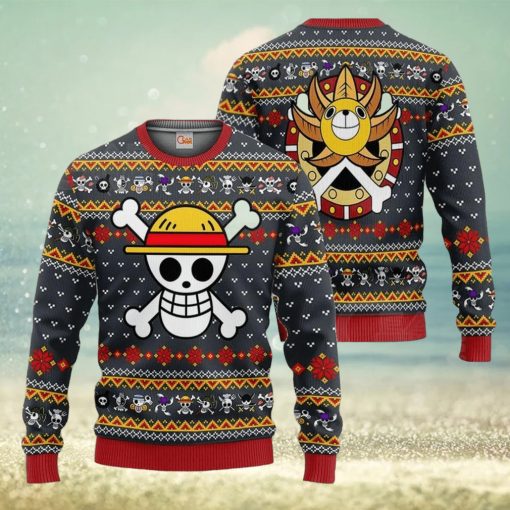 One Piece Straw Hat Priate Symbol Ugly Christmas Sweater Xmas Gift