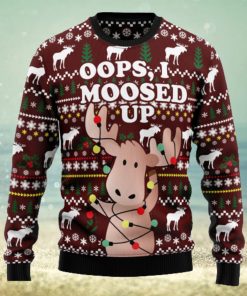 Oops, I Moosed Up Ugly Christmas Sweater Thankgiving Gift Men Women