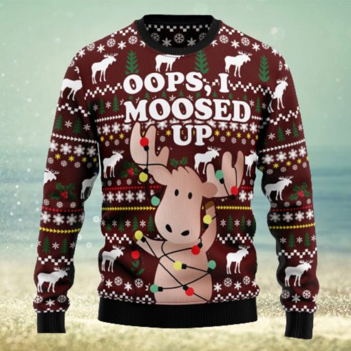 Oops, I Moosed Up Ugly Christmas Sweater Thankgiving Gift Men Women