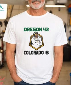 Oregon 42 colorado 6 deion sanders broken sunglasses shirt