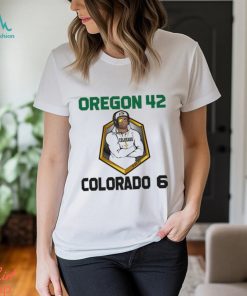 Oregon 42 colorado 6 deion sanders broken sunglasses shirt