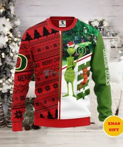 Oregon Ducks Grinch & Scooby doo Christmas AOP Sweater