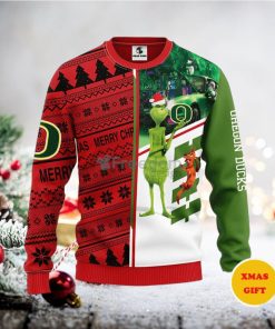 Oregon Ducks Grinch & Scooby doo Christmas AOP Sweater