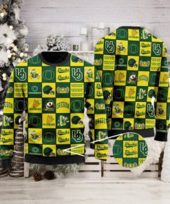 Oregon Ducks Logos Ugly Christmas Sweater