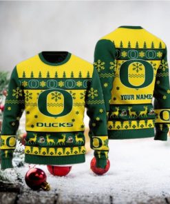 Oregon Ducks Reindeer Ugly Christmas Sweater