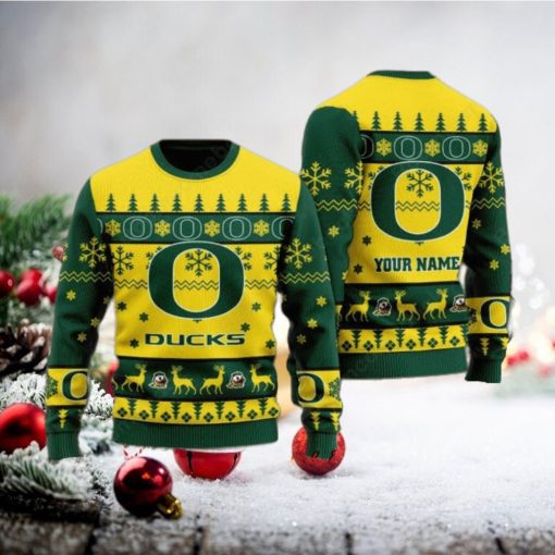 Oregon Ducks Reindeer Ugly Christmas Sweater