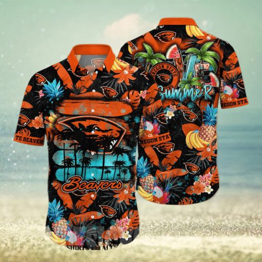 Oregon State Beavers NCAA Flower All Over Print Hawaiian Shirt