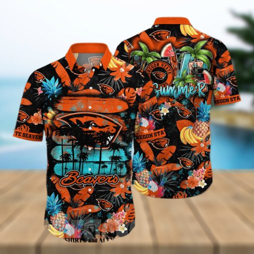 Oregon State Beavers NCAA Flower All Over Print Hawaiian Shirt