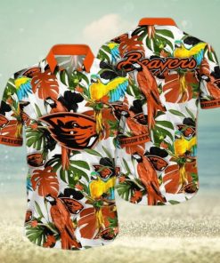 Oregon State Beavers NCAA Flower Button Up Hawaiian Shirt 3D Shirt, Oregon State Beavers Football Gifts For Him