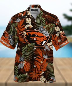 Oregon State Beavers Summer Hawaiian Shirt And Shorts, With Tropical Patterns For Fans