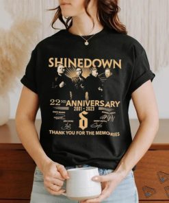 Original Shinedown 22nd Anniversary 2001 2023 Thank You For The Memories Signatures SHirt