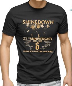 Original Shinedown 22nd Anniversary 2001 2023 Thank You For The Memories Signatures SHirt