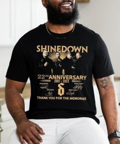 Original Shinedown 22nd Anniversary 2001 2023 Thank You For The Memories Signatures SHirt