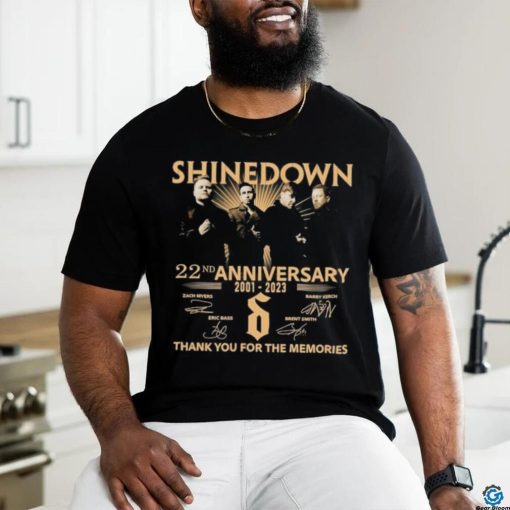 Original Shinedown 22nd Anniversary 2001 2023 Thank You For The Memories Signatures SHirt