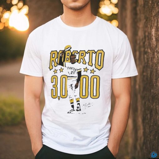 Original roberto Clemente 30000 Pittsburgh Pirates Illustration signature shirt